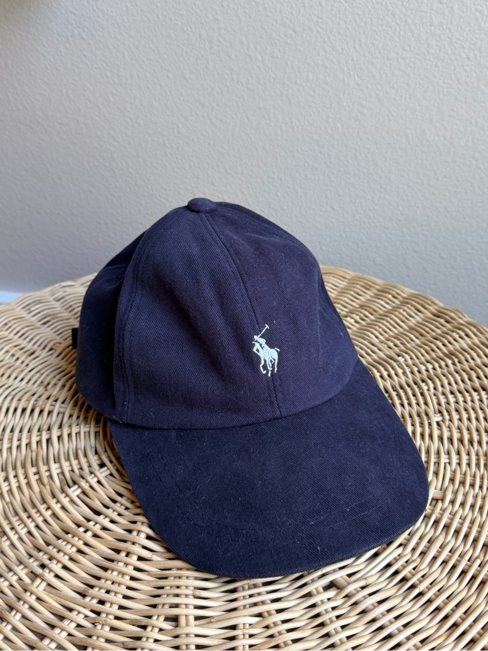 Ralph Lauren Navy Baseball Cap with White Polo Logo